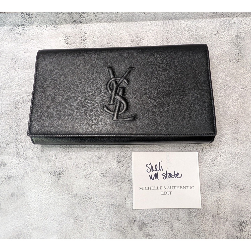 YSL Yves Saint Laurent Belle De Jour Large Clutch. Authenticated! Comes with COA